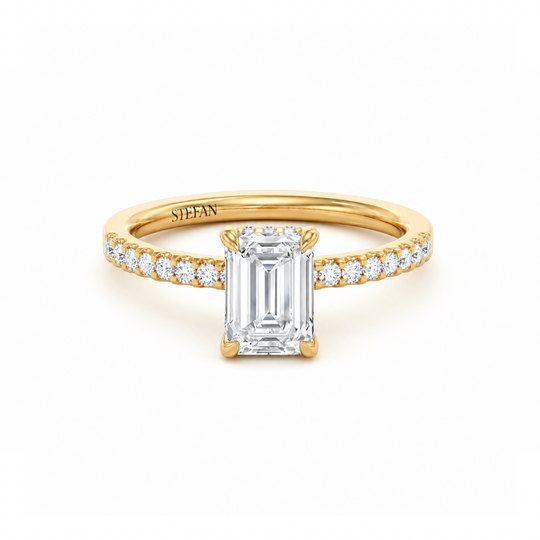 Bianca Emerald Cut Engagement Ring