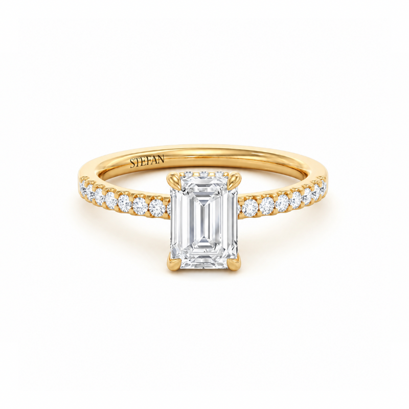 Bianca Emerald Cut Engagement Ring