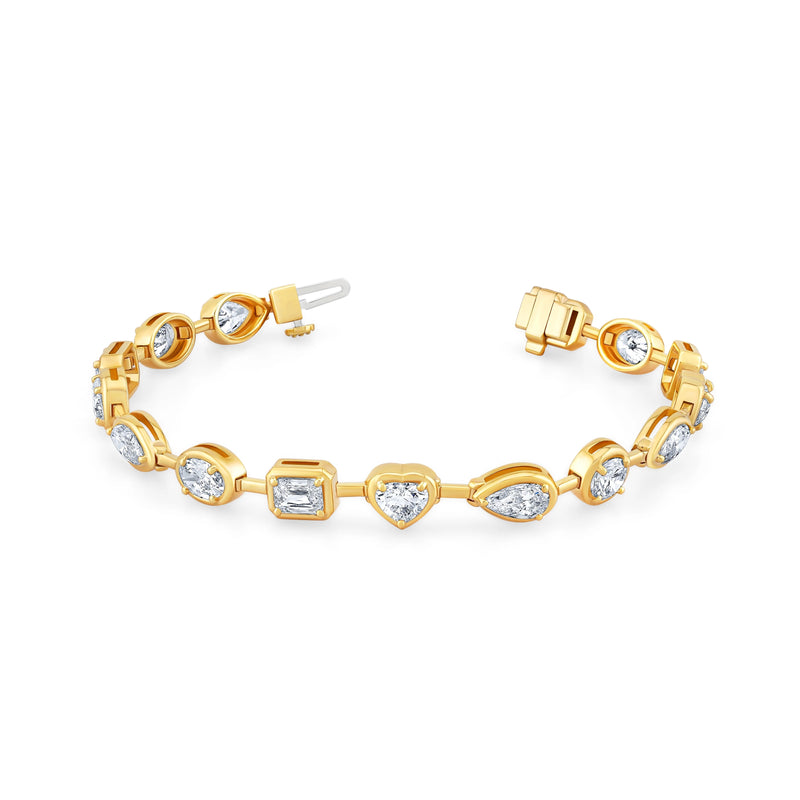 Mixed Shape Bezel Diamond Bracelet