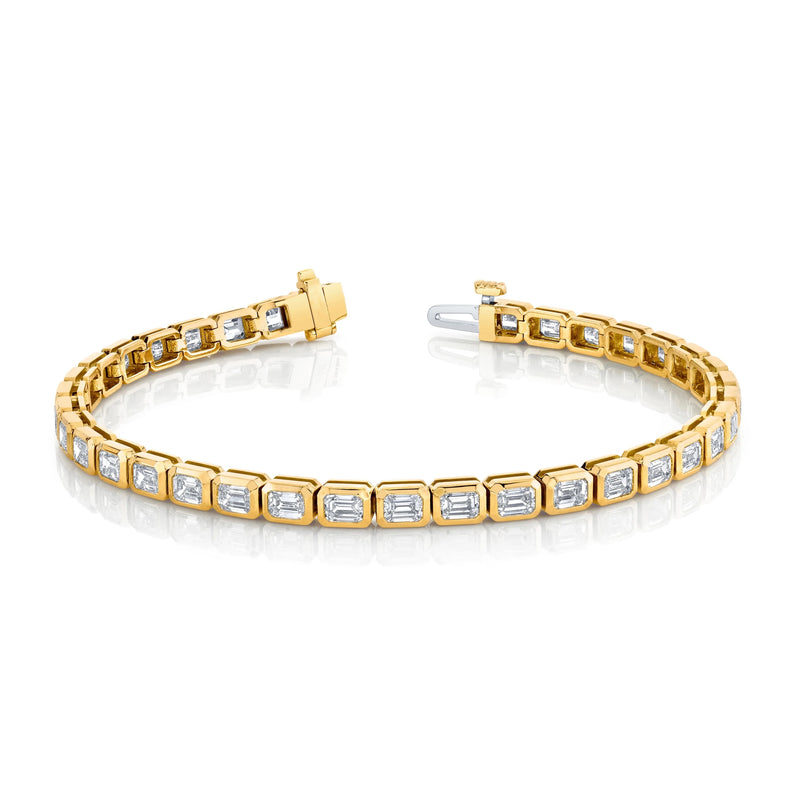 Emerald Bezel Diamond Bracelet