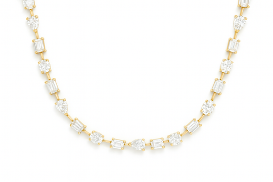 Mixed Shape Diamond Necklace