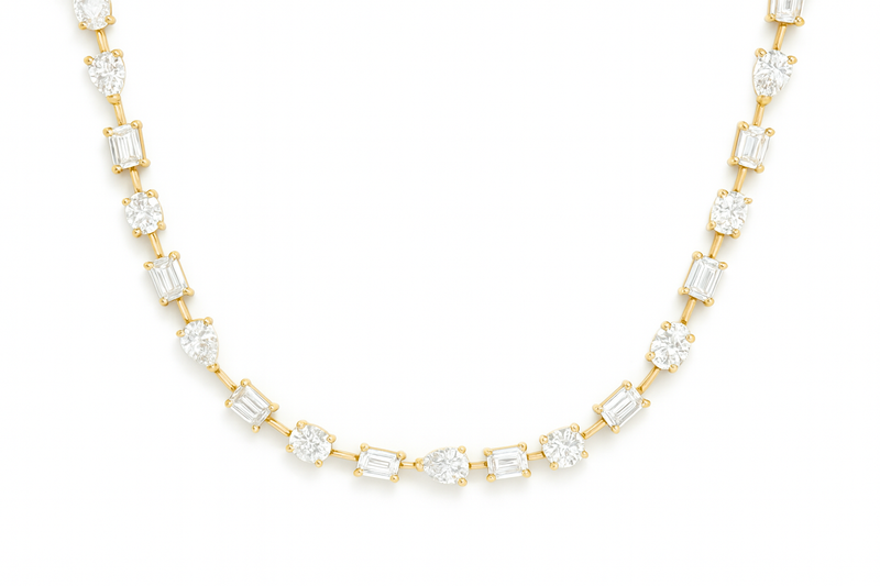 Mixed Shape Diamond Necklace