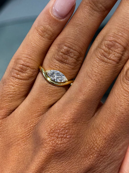 East West Marquise-Shaped Ring