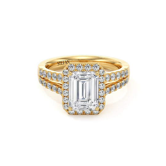 Claire Emerald Cut Engagement Ring