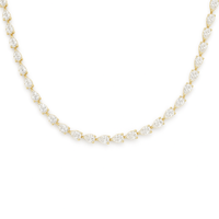 Pear Diamond Tennis Necklace