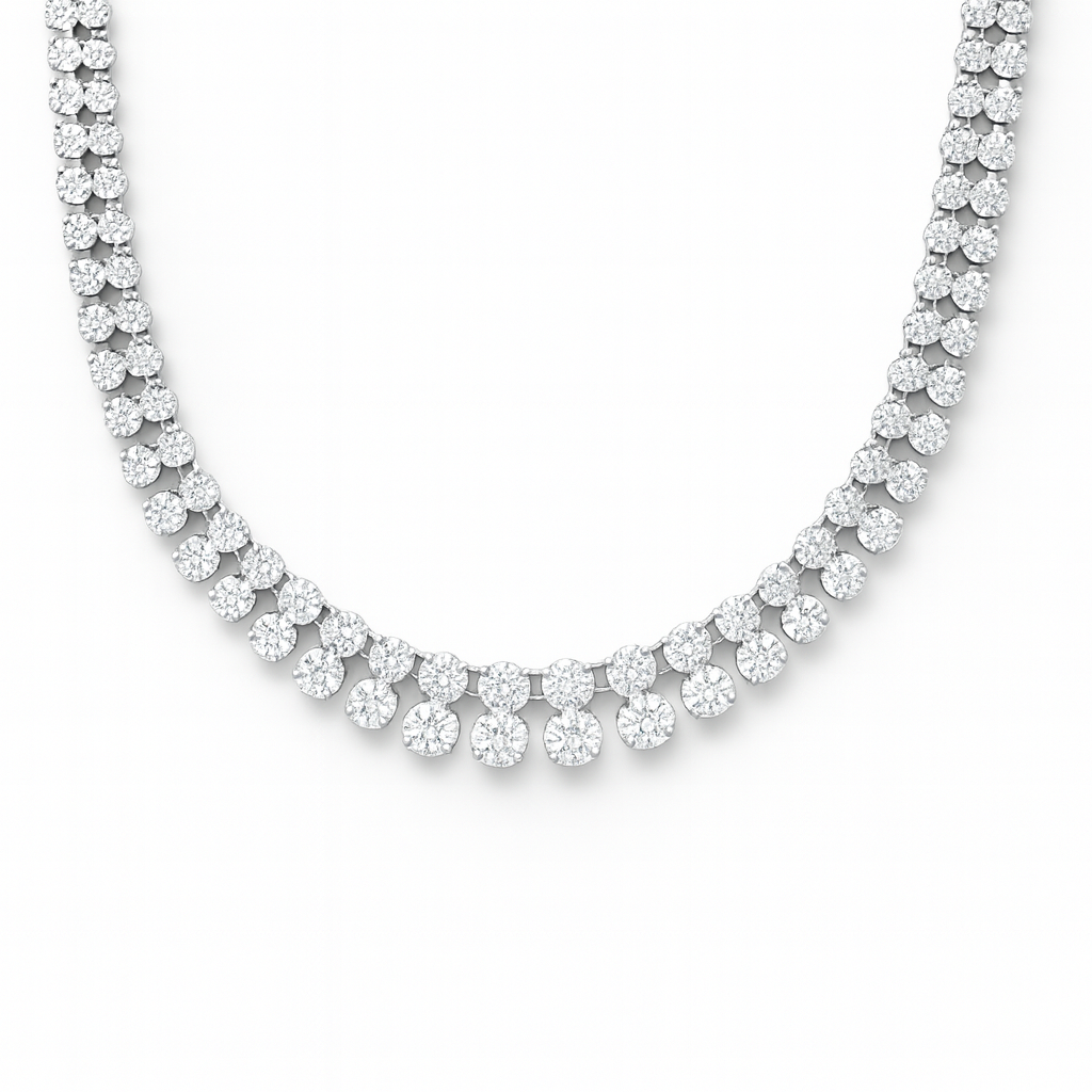 Double Row Diamond Necklace