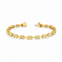 Fancy Yellow Diamonds Oval Shape bracelet