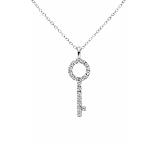 Diamond Key Shaped Pendant