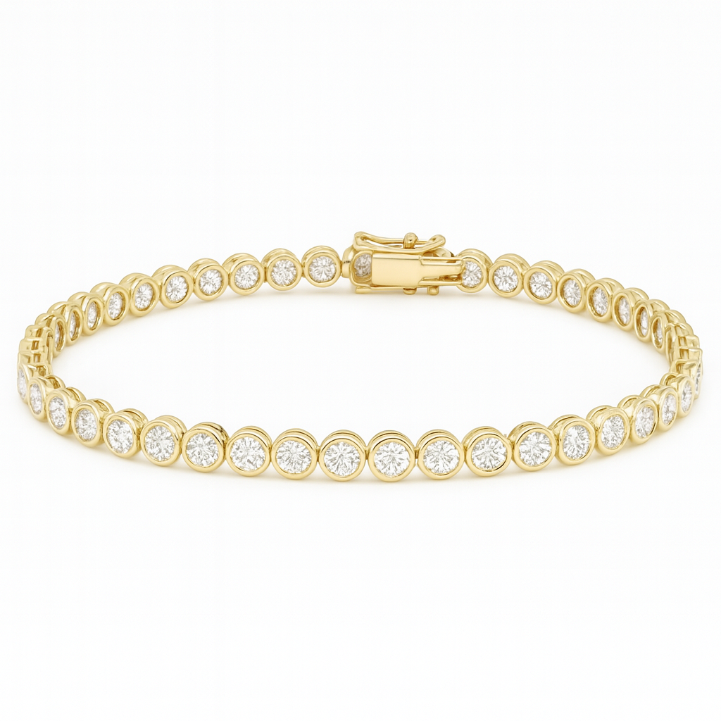 Bezel Set Tennis Bracelet