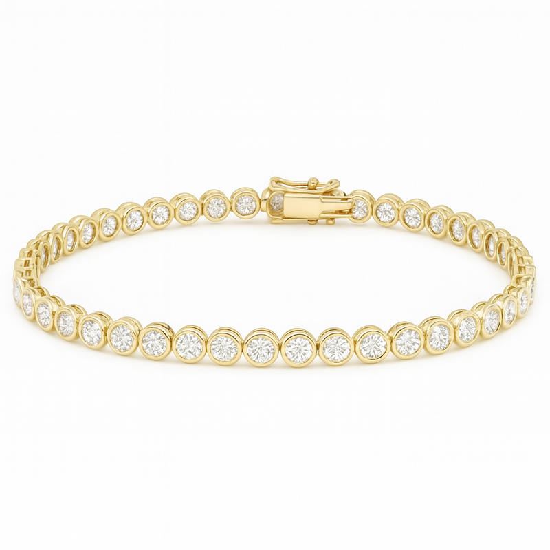 Bezel Set Tennis Bracelet