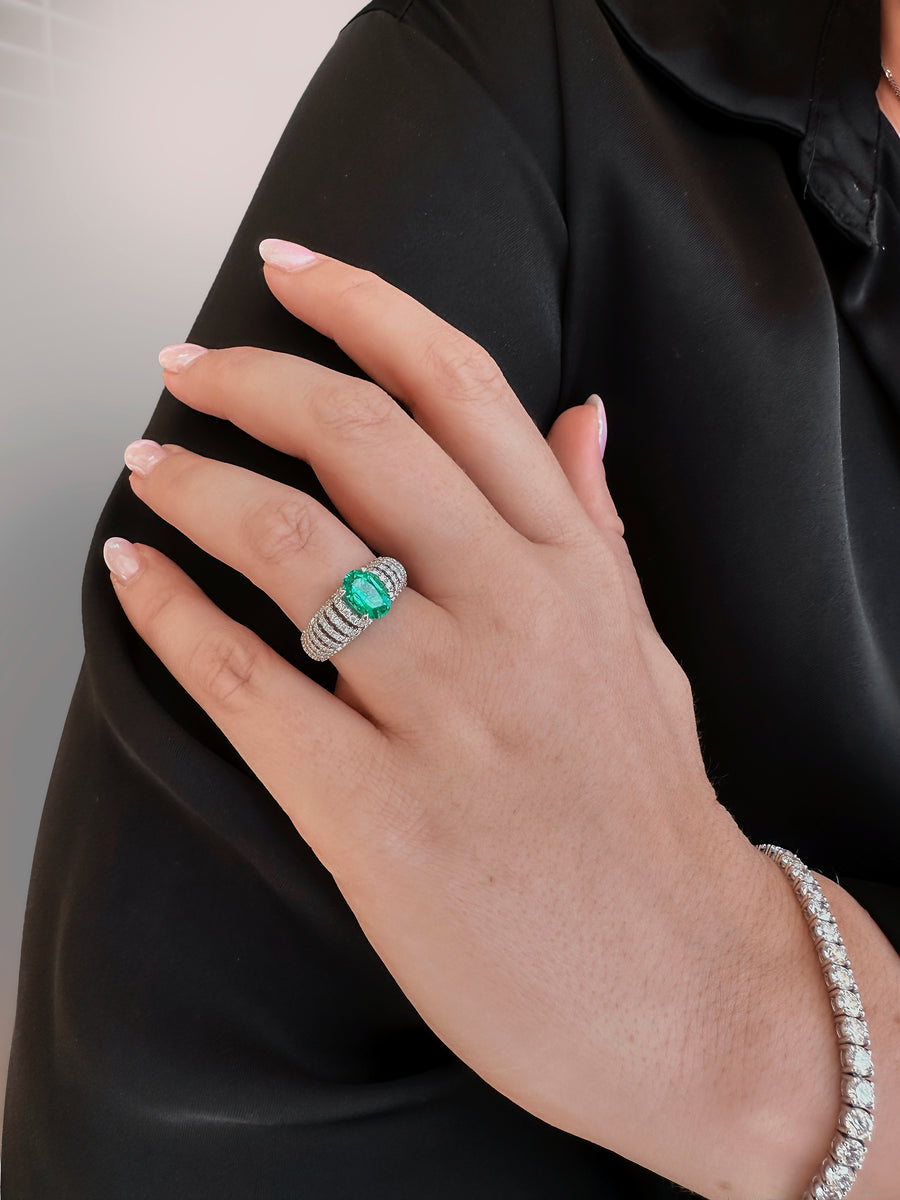 Oval Cut Engagement Ring Perth - Emerald