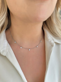 Bezel Set Diamond Necklace