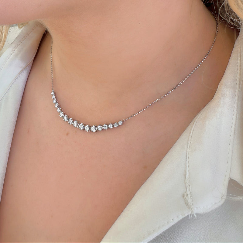 Illusion Set Diamond Necklace On Chain