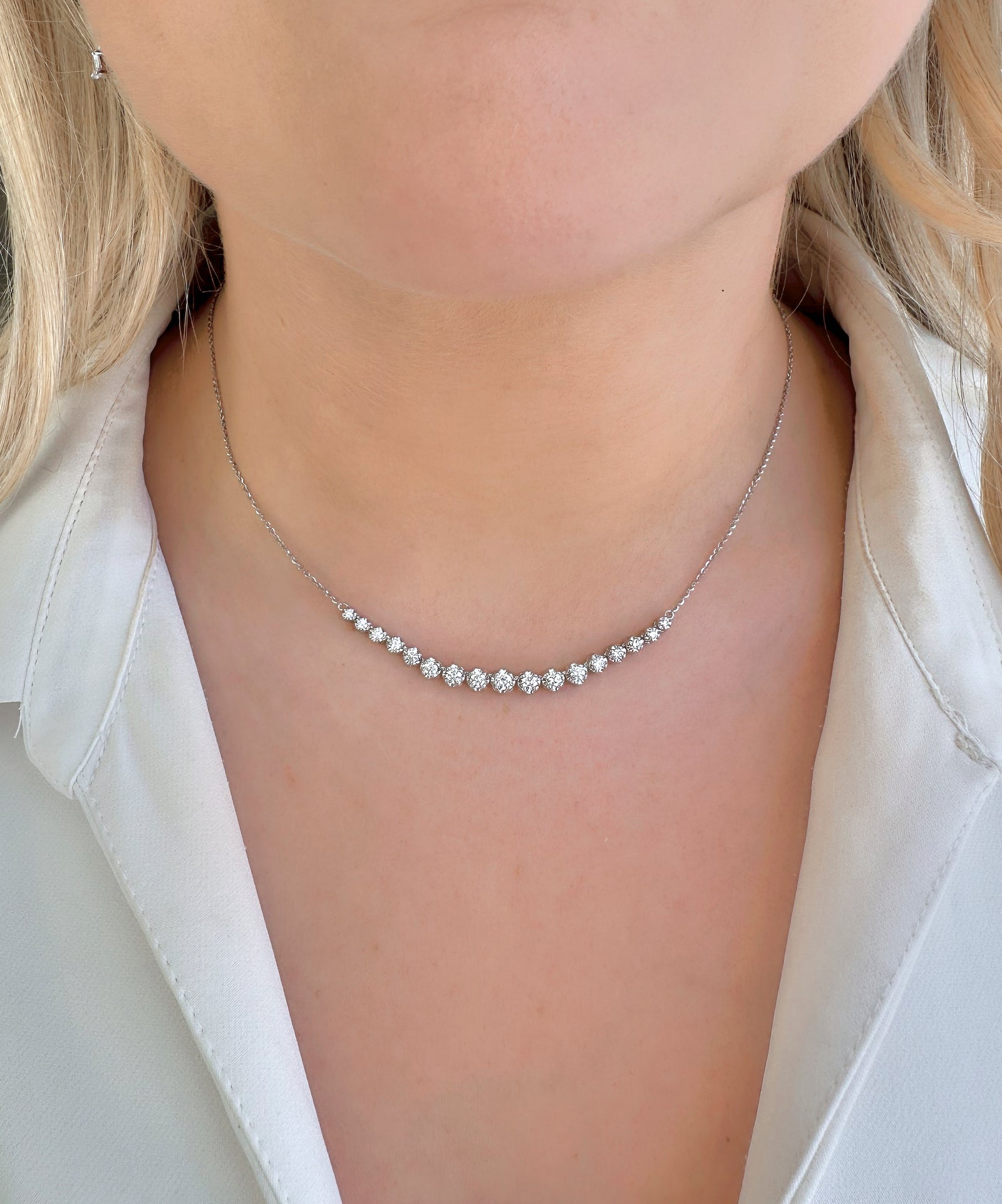Illusion Set Diamond Necklace On Chain