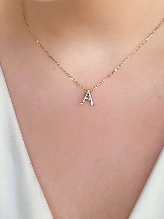 Diamond Letter Pendant "A"