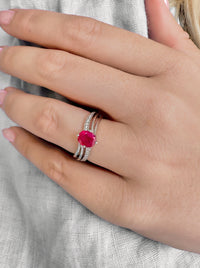 Ruby Diamond Twist Ring
