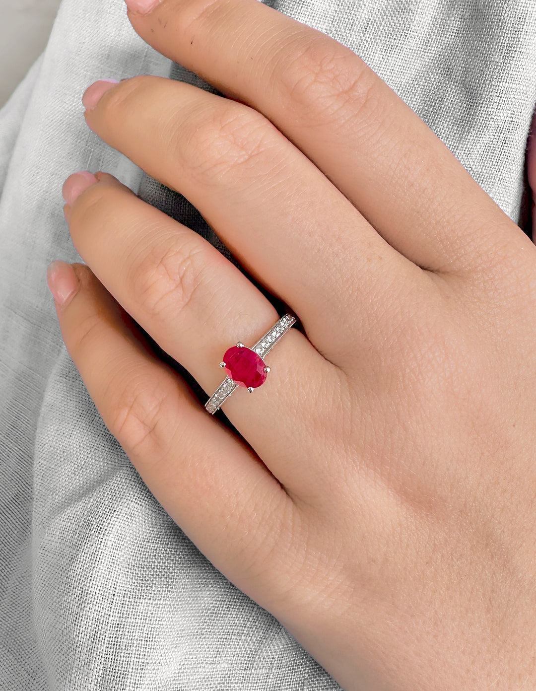 Ruby Oval Shape Ring