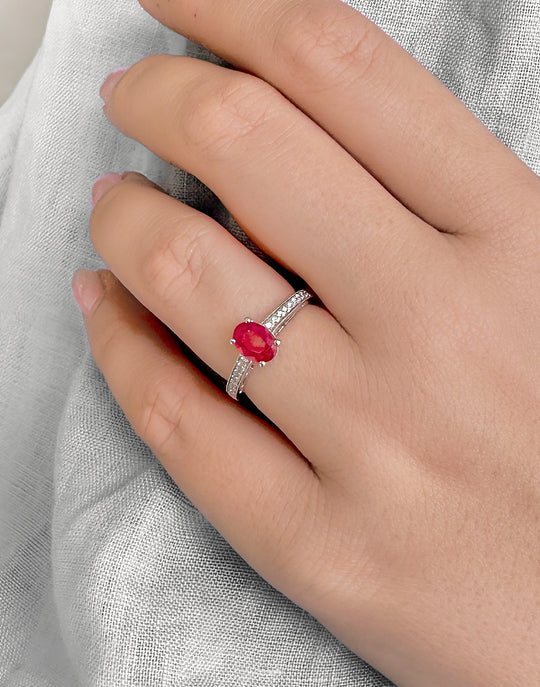 Ruby Oval Shape Ring