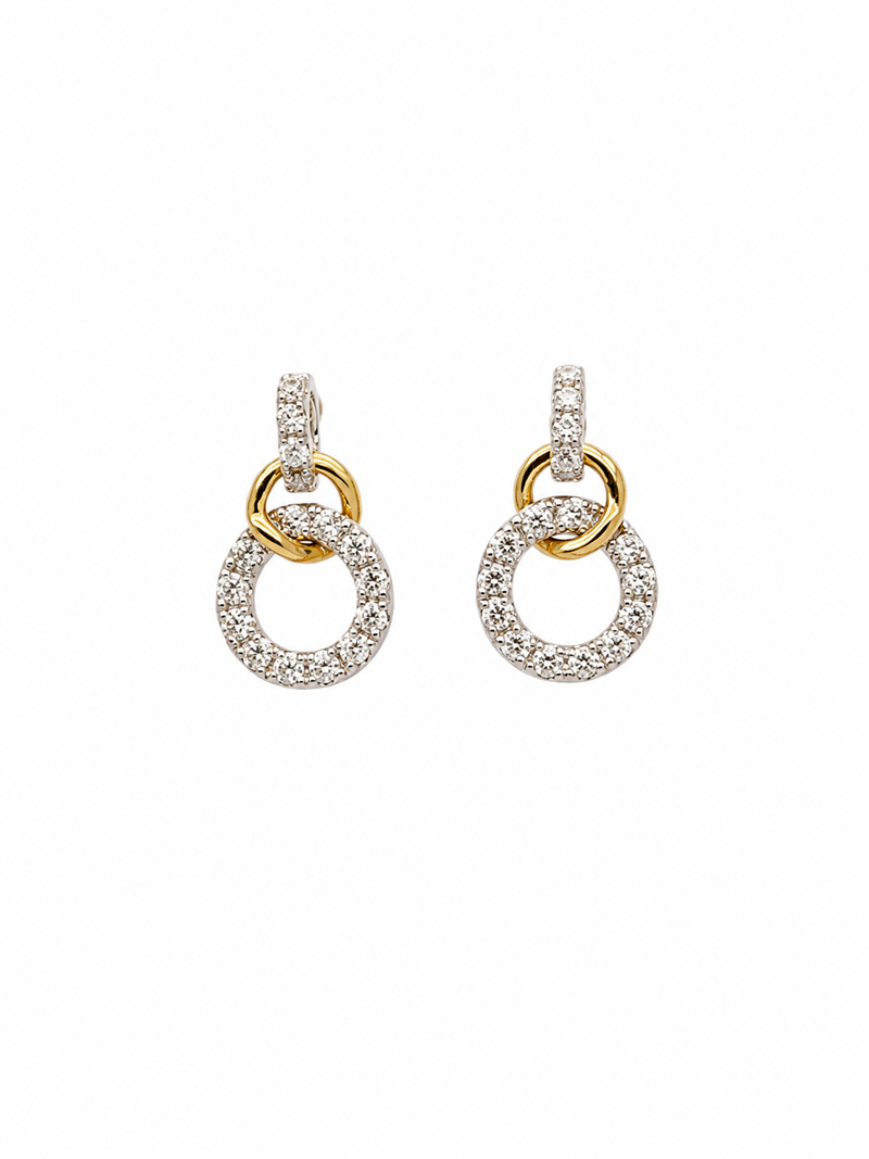Circle Shape Diamond Earrings