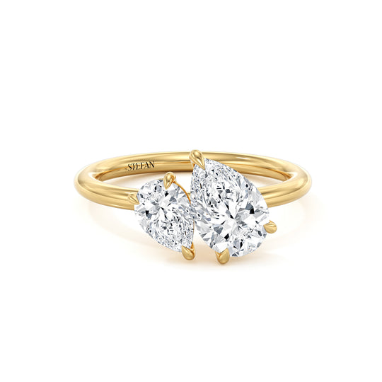Toi Et Moi Pear-Shape Engagement Ring
