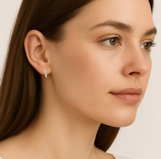 Graduating Marquise Diamond Studs