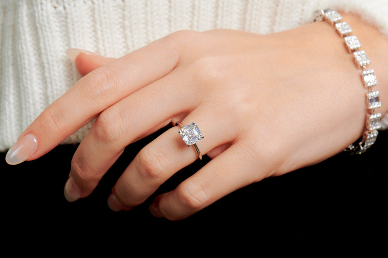 Theresa Asscher Cut Engagement Ring