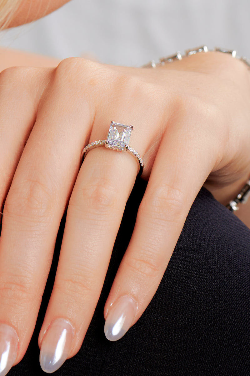 Bianca Emerald Cut Engagement Ring