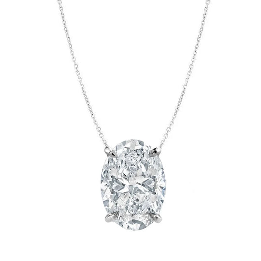 Oval Cut Diamond Pendant