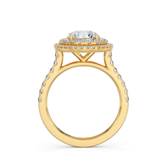 Megan Round Double Halo Engagement Ring