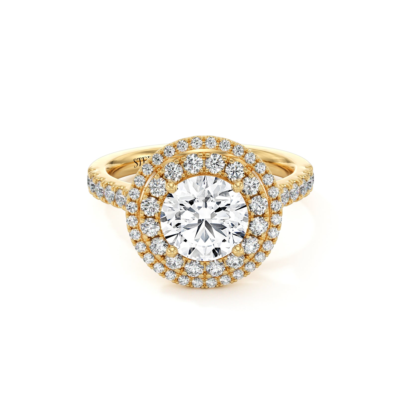 Megan Round Double Halo Engagement Ring