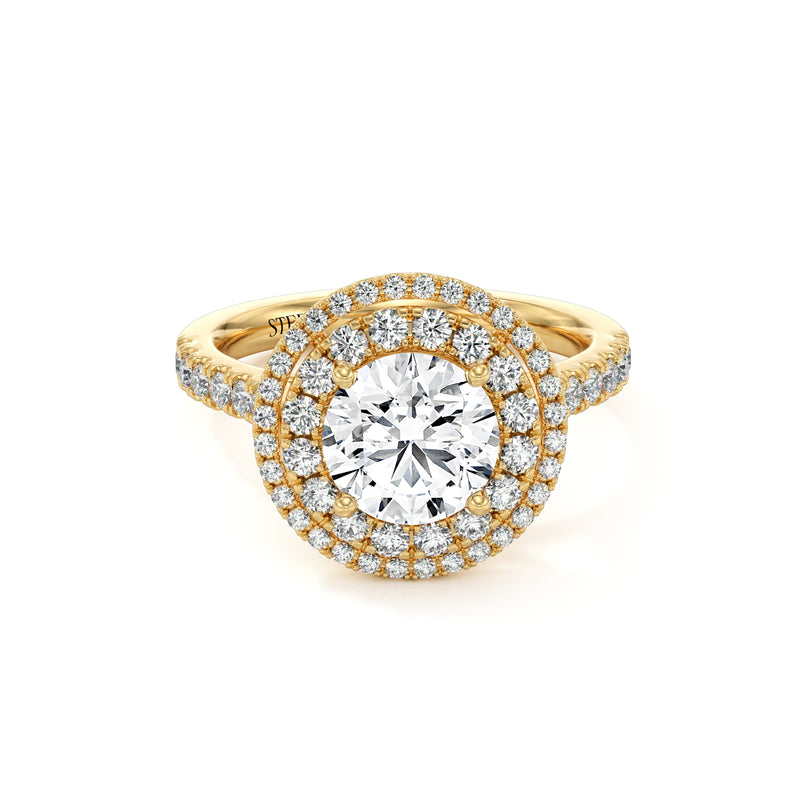 Megan Round Double Halo Engagement Ring