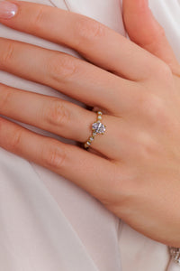 Ebony Oval Cut Engagement Ring