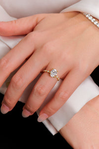 Ebony Oval Cut Engagement Ring