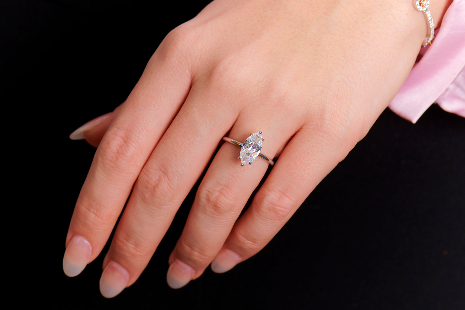 Adria Marquise-Shape Engagement Ring