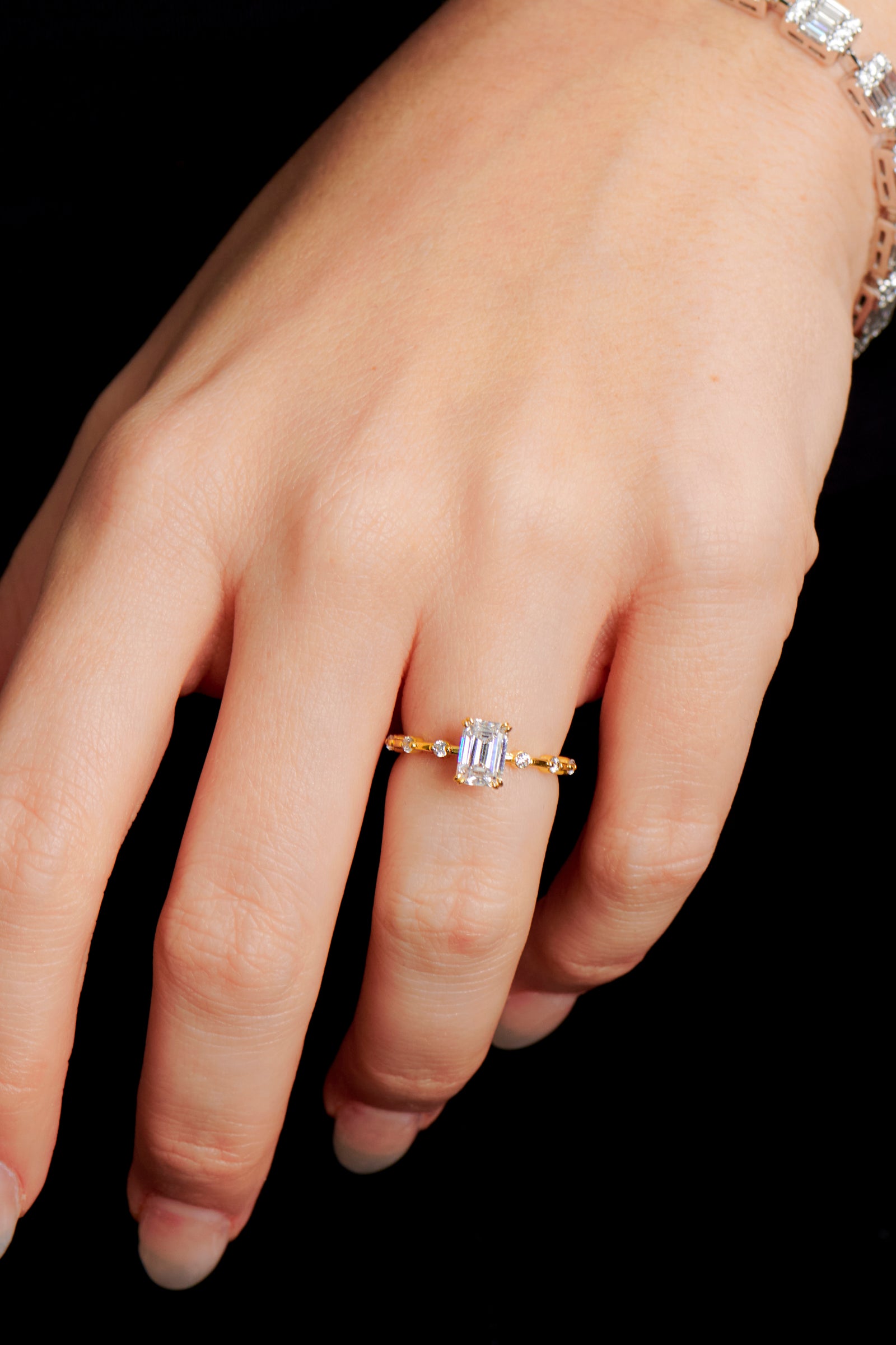 Armida Emerald Cut Engagement Ring
