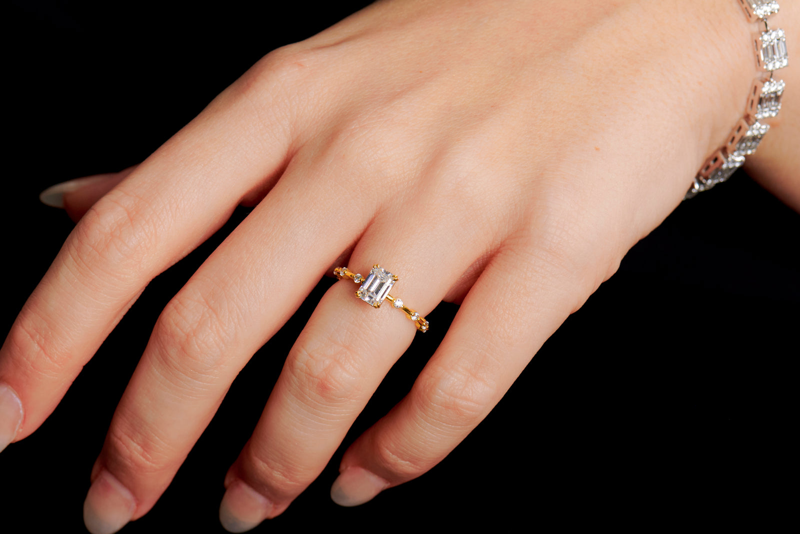 Armida Emerald Cut Engagement Ring