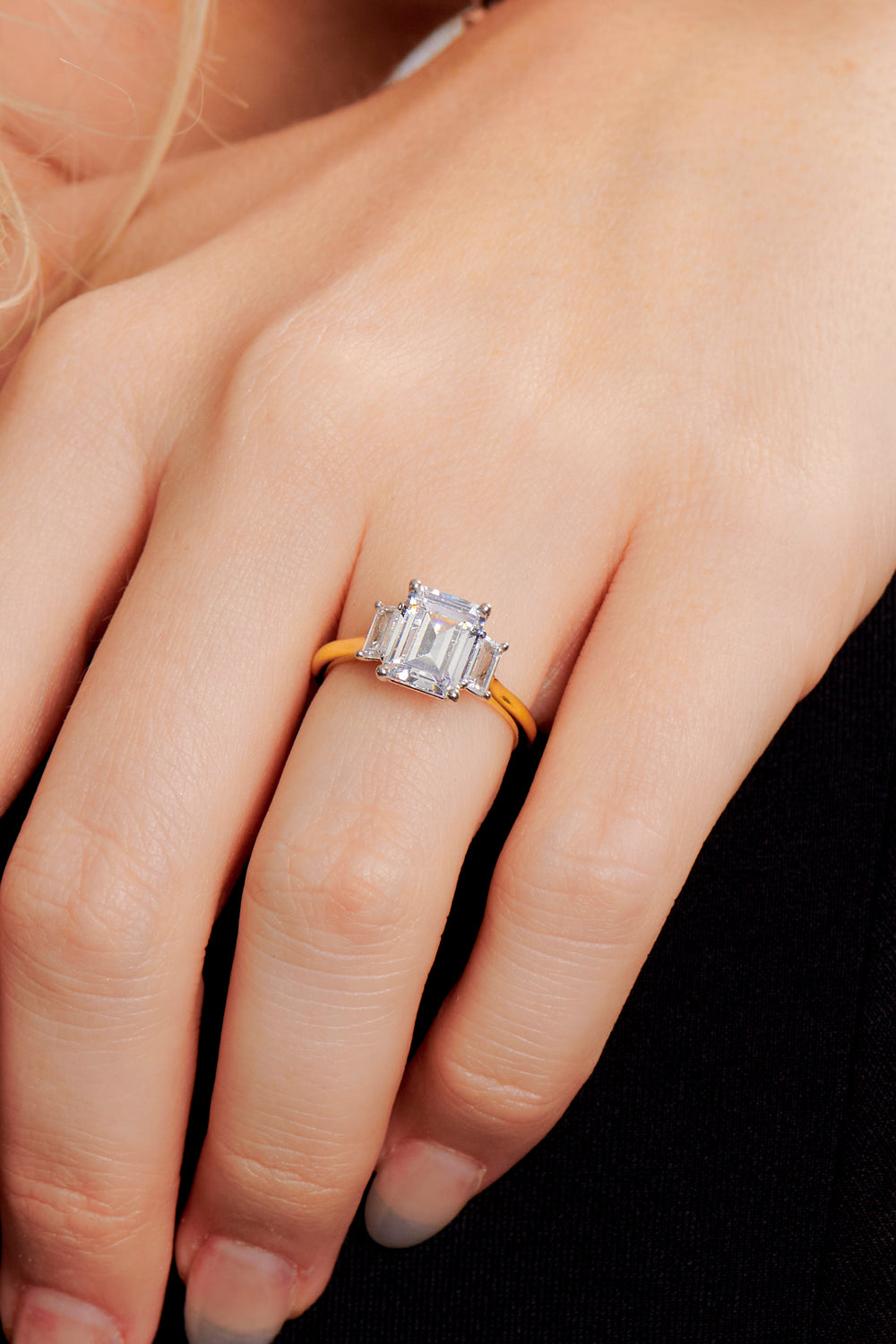 Arianna Emerald Cut Engagement Ring