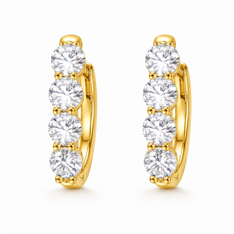 Diamond Hoop Earrings
