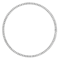 Oval Diamond Tennis Necklace
