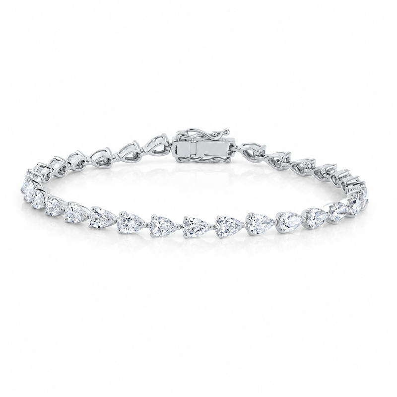 Pear Diamond Tennis Bracelet