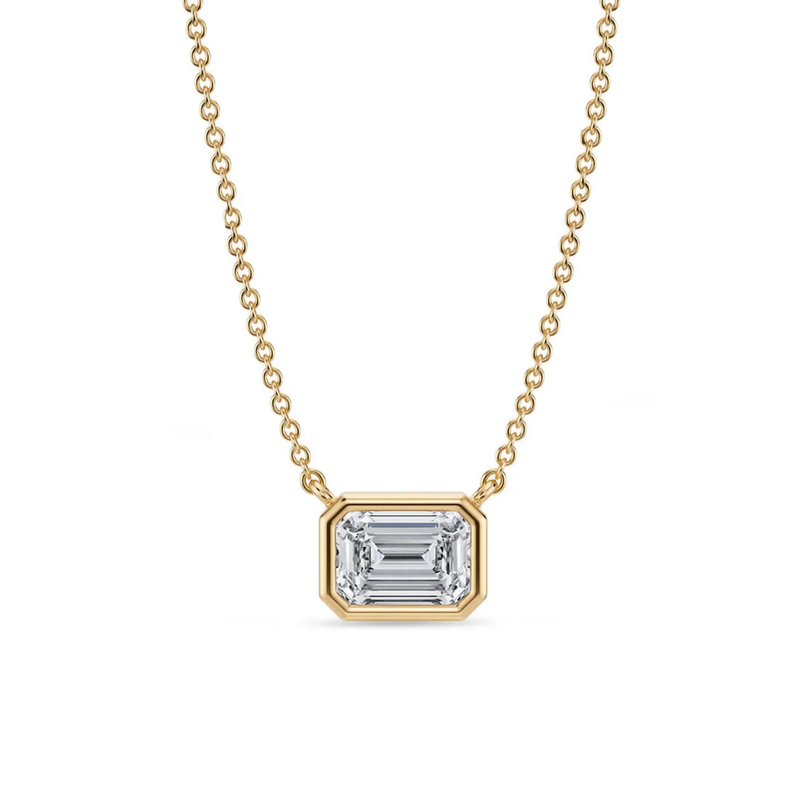 Emerald Cut Diamond Pendant