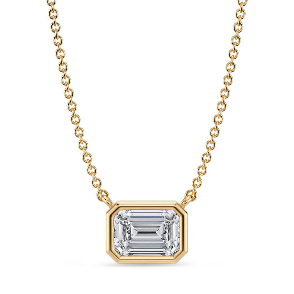 Emerald Cut Diamond Pendant