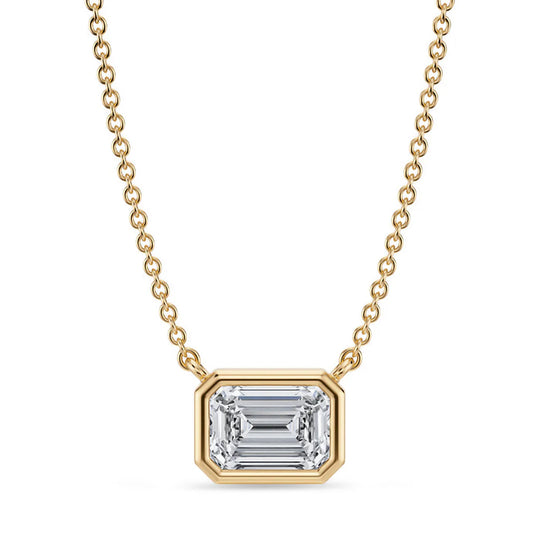 Emerald Cut Diamond Pendant