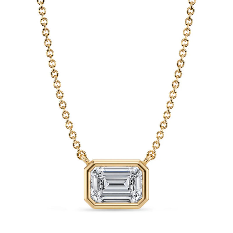 Emerald Cut Diamond Pendant