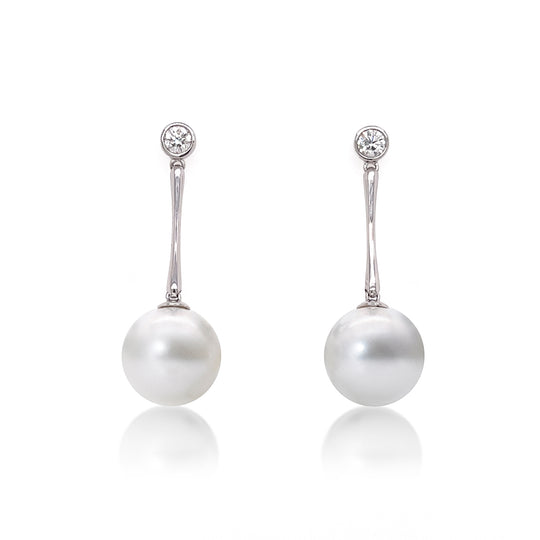 Pearl Stud Drop Earrings