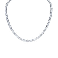 Oval Diamond Tennis Necklace