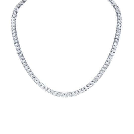 Oval Diamond Tennis Necklace