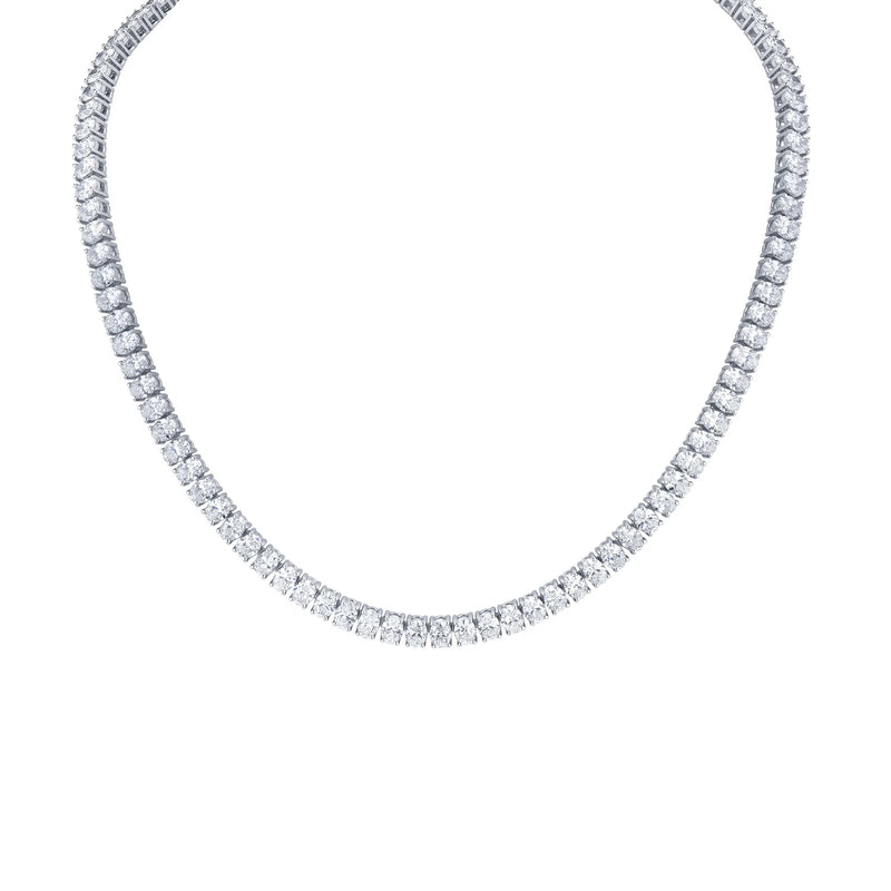 Oval Diamond Tennis Necklace