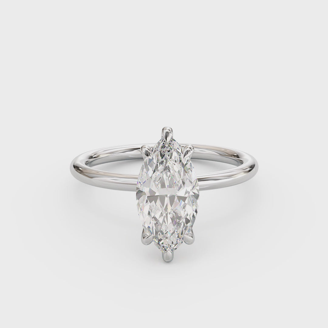 Adria Marquise-Shape Engagement Ring