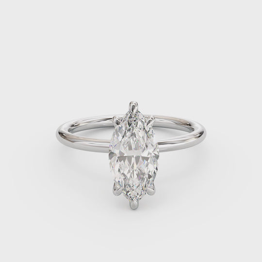 Adria Marquise-Shape Engagement Ring